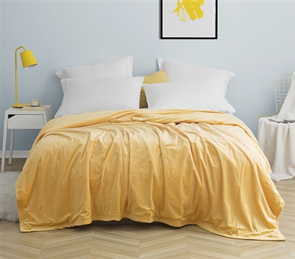 Big Yellow Colorful Dorm Blanket College Decor Ideas School Spirit Dorm Decorations
