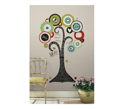 Decorate Your Dorm - Tree of Love, Faith and Hope - Peel N Stick - Add A Great Centerpiece For Your Wall Decor