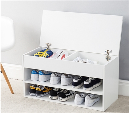 Yak About It The Shoe Rack Bench - White