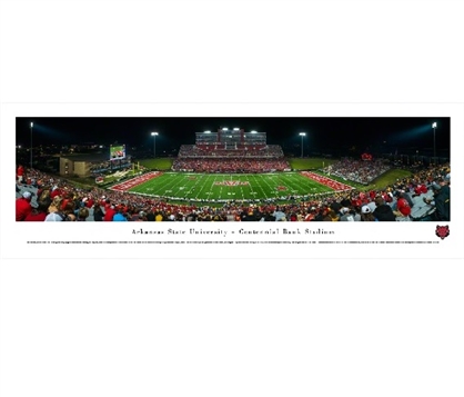 Dorm Room Decorations Arkansas State Red Wolves - Centennial Bank Stadium Panorama Dorm Wall Art