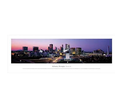 Atlanta, Georgia - Twilight Panorama College Wall Decor Dorm Essentials