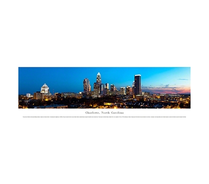 Charlotte, North Carolina - Lights Panorama Dorm Room Decorations Must Have Dorm Items