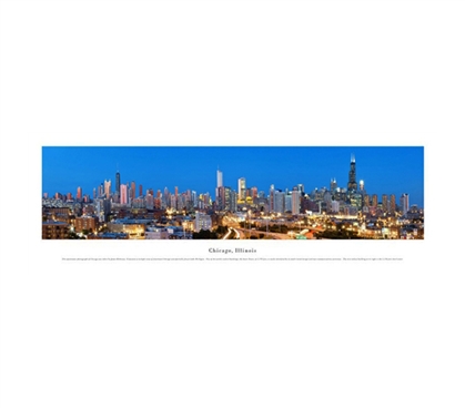 Chicago, Illinois - Twilight Panorama