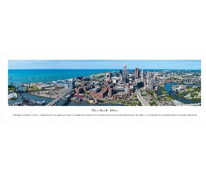 Cleveland, Ohio Skyline Panorama Dorm Essentials Dorm Room Decor