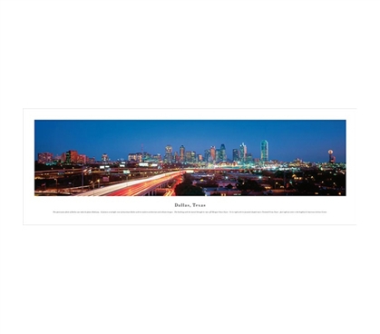 Dallas, Texas - Lights Panorama Dorm Essentials Cool Dorm Room Ideas