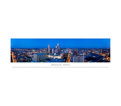 Indianapolis, Indiana - Deep Blue Panorama