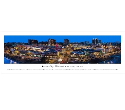 Kansas City, Missouri - The Plaza Panorama College Supplies Dorm Wall Art