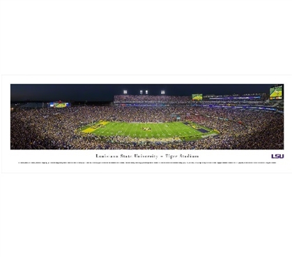 Louisiana State University - Tiger Stadium Panorama Dorm Wall Art Dorm Essentials