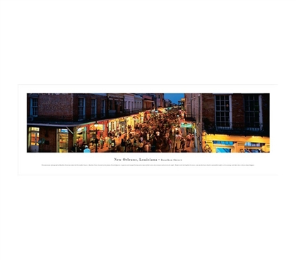 New Orleans, Louisiana - Bourbon Street Panorama