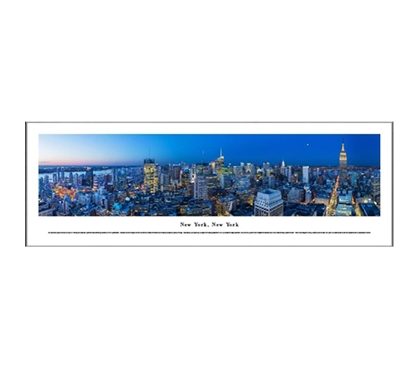 New York City - New York - Twilight Sky Panorama