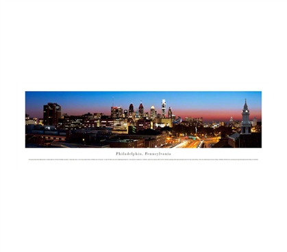 Philadelphia, Pennsylvania - Twilight Panorama