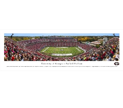 University of Georgia Sanford Stadium Saturday in Athens Panorama - College Decor