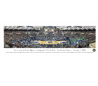 University of Notre Dame - Inaugural Atlantic Coast Conference Game Panorama Dorm Essentials Dorm Room Decor