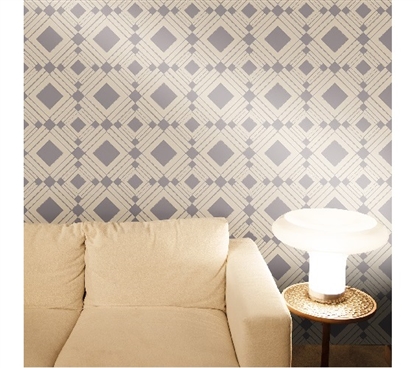 Diamond Taupe Designer Removable Wallpaper Dorm Room Wallpaper