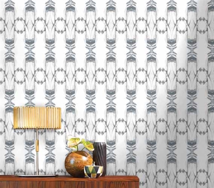 Cool Dorm Accessories - Kaleidoscope Zinc Designer Removable Wallpaper - Wall Decor For College
