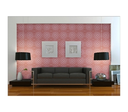 Easily Removable - Berry Medallion Designer Removable Wallpaper - College Decorations For Girls
