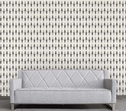 Retrogeo Grayscale Designer Removable Dorm Room Wallpaper Dorm Essentials Must Have Dorm Items