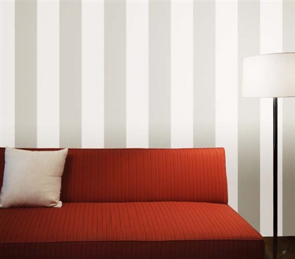 Stripe Taupe Designer Removable Dorm Room Wallpaper Dorm Essentials Dorm Room Decor