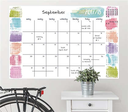Splash Monthly Calendar - Peel N Stick