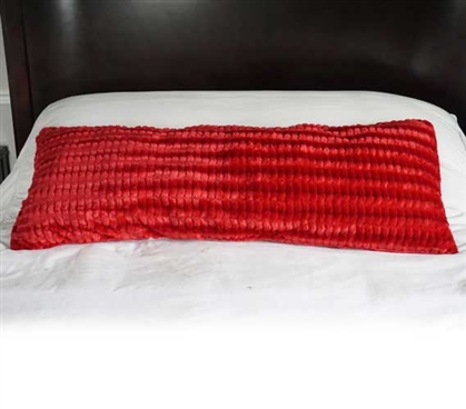 College Plush Body Pillow - Yukon Scarlet Red Dorm Essentials College Supplies