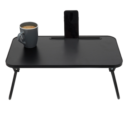 Cool And Practical - Lap Tray with Folding Legs - Black - Necessary For Dorm Meals