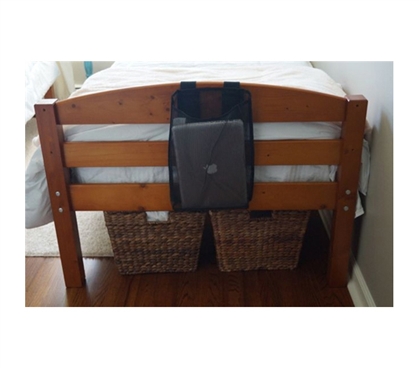 Space Saving Dorm Room Storage Ideas Laptop Bedside Holder Sleeve Tablet Phone and Tablet Caddy