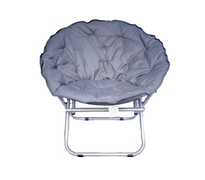 Space-Saving Chair - Comfort Padded Moon Chair - Gray - Add Dorm Seating For Comfort