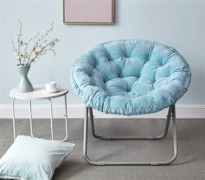 A Perfect Color To Match Your Dorm Decor - Comfort Padded Moon Chair - Sky Aqua