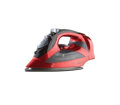 Laundry Supplies - Steam Iron With Retractable Cord - Red - College Essentials