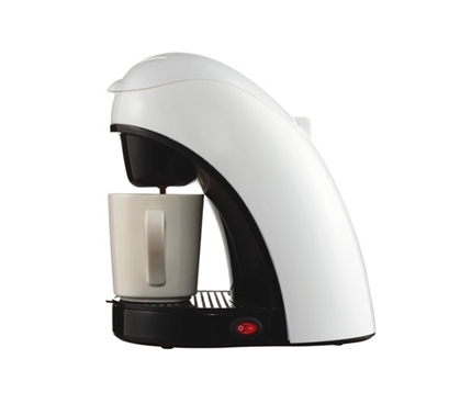 Single Cup Coffee Maker - White College Supplies Must Have Dorm Items