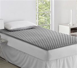 Twin XL College Bedding Essential to Make Dorm Bed More Comfortable Convoluted Foam Topper
