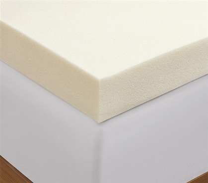 Extra Long Twin Bed Topper 3 Inch Memory Foam USA Made Mattress Pad Dorm Room Bedding Essentials