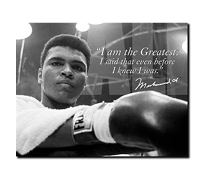 Tin Sign Dorm Room Decor Muhammad Ali boxer photograph on tin sign for dorm or apartment room decoration