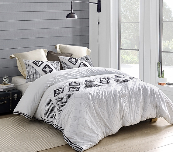 Basic College Bedding Ideas XL Twin Comforter Set Shabby Chic Dorm Decor  Textured Bedding