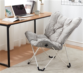 The 2East Butterfly Chair - Plush Jet Gray
