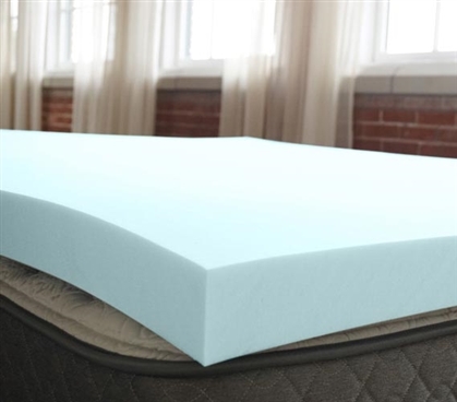 Must Have Full Sized Bed Topper for Dorm Mattress 2 Inch Thick Comfortable Foam Dorm Bedding