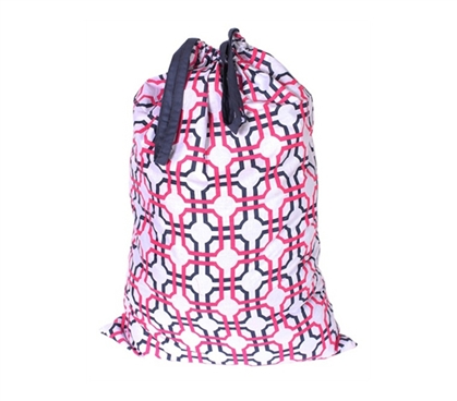 Laundry Bag For College Girls - Hallie Navy - College Laundry Bag - Cute Laundry Bag