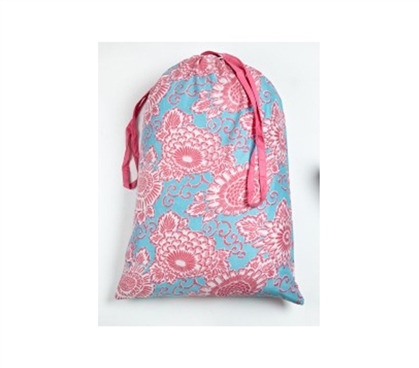 Cotton Dorm Laundry Accessory Floral Dorm Laundry Bag with Colorful Pattern