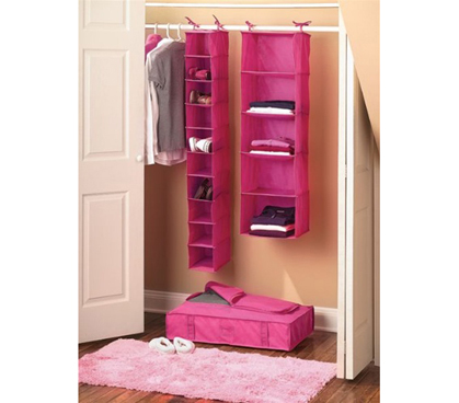 College Closet Set - Pink Dorm room organization