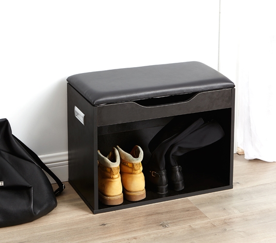 Black small shoe online rack