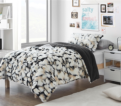 Animal Print Twin XL Bedding Essential Dorm Comforter Set Matching Pillow Shams College Supplies List