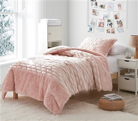 Cute College Comforter Set with Matching Pillow Sham Glam Dorm Decor Ideas for Girls