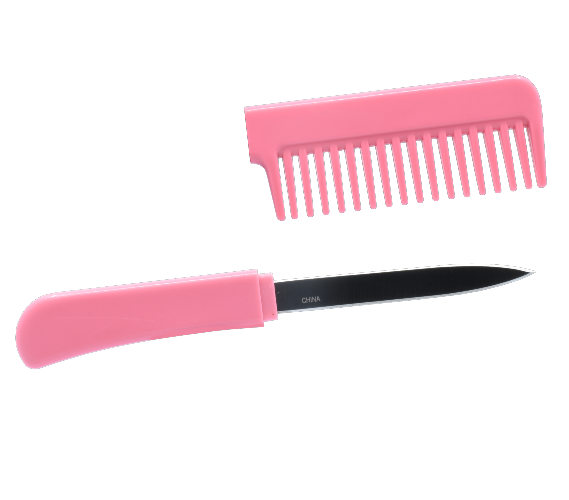 Dorm Room Security Essentials : Personal Defense for College - Pink Comb  Knife