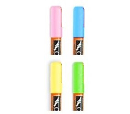 Easy To Draw - Chalk Ink - Jumbo Fluorescent Wet Erase Markers - 4 Pack - College Items