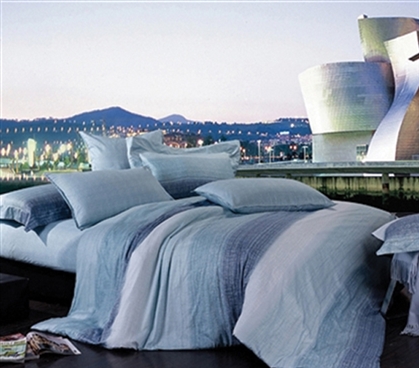 Azure Terrace Twin XL Comforter Set - College Ave Designer Series - Best Bedding For College