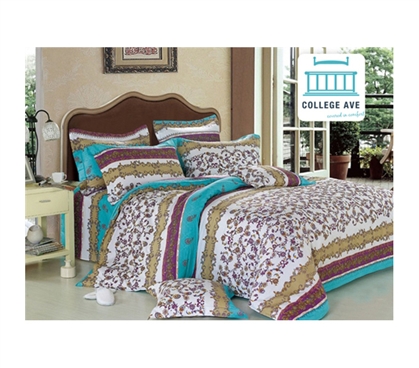 Comfy College Bedding - Talia Twin XL Comforter Set - College Ave Designer Series - Great Decor For Your Dorm