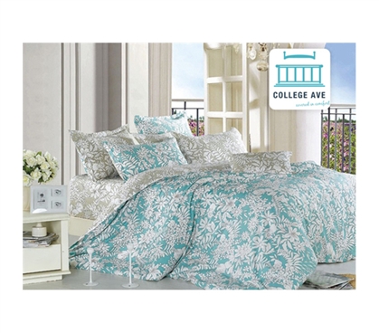 Great Comforters And Sham - Ashen Teal Twin XL Comforter Set - College Ave Designer Series - College Bedding For Girls