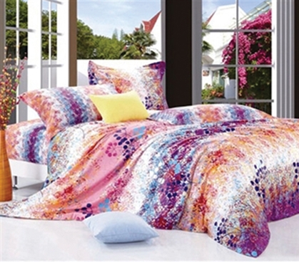 Adds To Dorm Decor - Sunburst Splash Twin XL Comforter Set - College Ave Designer Series - Great Colors For Girls