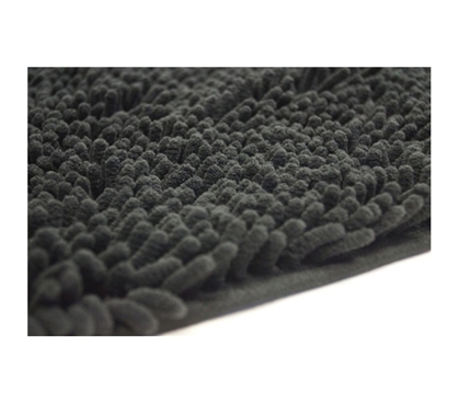 Dorm Room Rugs - Chenille Area Rug - Black