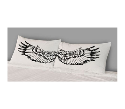 Dorm Bedding Essentials - College Pillowcases - Wings (Set of 2)